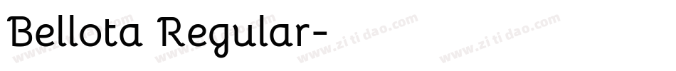 Bellota Regular字体转换